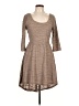 Trixxi Chevron-herringbone Tan Casual Dress Size L - photo 1