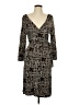 Ann Taylor Print Black Cocktail Dress Size 10 Petite - photo 1