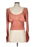 Free People 100% Polyester Orange 3/4 Sleeve Blouse Size L - photo 1