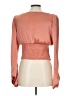 Free People 100% Polyester Orange 3/4 Sleeve Blouse Size L - photo 2