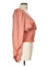Free People 100% Polyester Orange 3/4 Sleeve Blouse Size L - photo 4