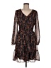 Gilli 100% Polyester Print Brown Cocktail Dress Size M - photo 1