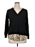 Sioni Black Long Sleeve Blouse Size 1X - photo 1