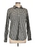 Amazon Essentials 100% Cotton Houndstooth Black Long Sleeve Button-Down Shirt Size L - photo 1