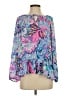 Lilly Pulitzer 100% Polyester Paisley Blue Long Sleeve Blouse Size S - photo 1