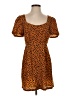 BB Dakota 100% Polyester Animal Print Orange Casual Dress Size 0 - photo 1
