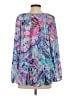 Lilly Pulitzer 100% Polyester Paisley Blue Long Sleeve Blouse Size S - photo 2