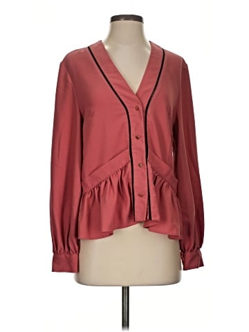 Topshop Long Sleeve Blouse (view 1)
