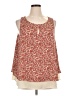 Ann Taylor LOFT Outlet 100% Polyester Red Sleeveless Blouse Size XL - photo 1