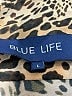 Blue Life 100% Polyester Animal Print Brown Long Sleeve Blouse Size L - photo 8