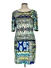 Bethany Graphic Blue Casual Dress Size L - photo 1