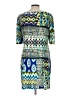 Bethany Graphic Blue Casual Dress Size L - photo 2