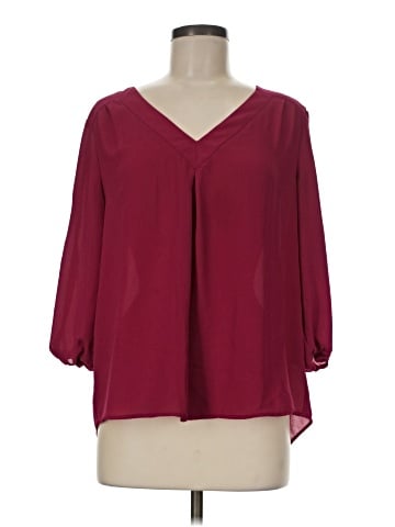 Soho JEANS NEW YORK & COMPANY 3/4 Sleeve Blouse (view 1)