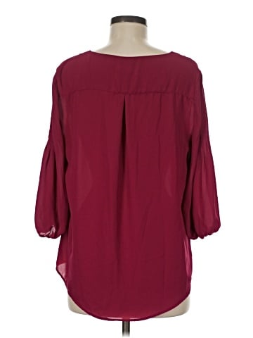 Soho JEANS NEW YORK & COMPANY 3/4 Sleeve Blouse (view 2)