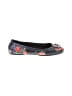 Tory Burch 100% Leather Floral Black Flats Size 10 1/2 - photo 1