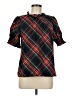 J.Crew 100% Cotton Argyle Black Short Sleeve Blouse Size M - photo 1