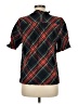 J.Crew 100% Cotton Argyle Black Short Sleeve Blouse Size M - photo 2