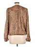 Heartloom 100% Polyester Animal Print Brown Long Sleeve Blouse Size L - photo 2