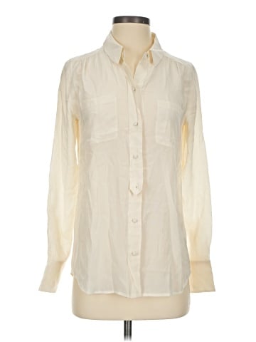 J.Crew Factory Store Long Sleeve Silk Top (view 1)