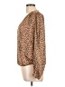 Heartloom 100% Polyester Animal Print Brown Long Sleeve Blouse Size L - photo 5