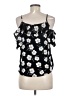 E&M Collection 100% Polyester Black Short Sleeve Top Size M - photo 2