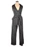 Nina Leonard Polka Dots Black Jumpsuit Size L - photo 1