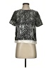 Topshop Animal Print Silver Short Sleeve Blouse Size 4 - photo 1