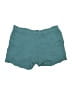 Joe Fresh 100% Rayon Solid Teal Shorts Size L - photo 1