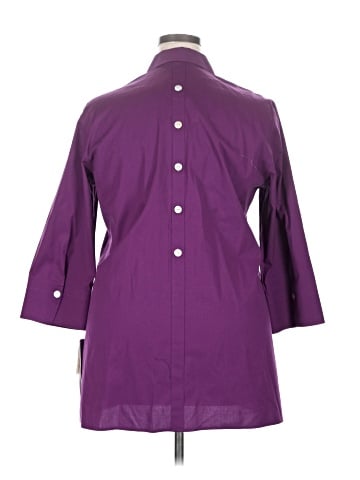 Foxcroft 3/4 Sleeve Button-Down Shirt (view 2)