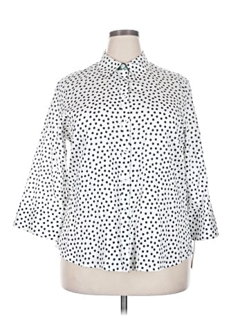 Foxcroft 3/4 Sleeve Button-Down Shirt (view 1)