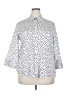 Foxcroft 100% Cotton Polka Dots White 3/4 Sleeve Button-Down Shirt Size 18 - photo 1