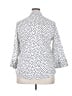 Foxcroft 100% Cotton Polka Dots White 3/4 Sleeve Button-Down Shirt Size 18 - photo 2