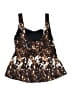 Tessuto Animal Print Brown Swimsuit Top Size M - photo 2
