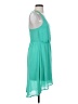 Lush 100% Polyester Solid Teal Casual Dress Size S - photo 4