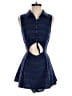 Cooperative 100% Cotton Plaid Blue Romper Size XS - photo 1