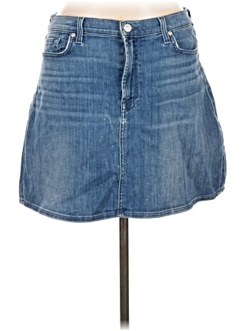 7 For All Mankind Denim Skirt (view 1)