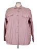 Jantzen Solid Pink Long Sleeve Button-Down Shirt Size 3X - photo 1