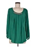 Alfani 100% Polyester Green Long Sleeve Blouse Size 8 - photo 1