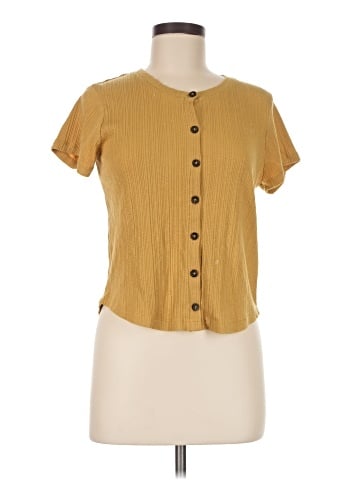 Madewell Pointelle Button-Front Slim Tee (view 1)