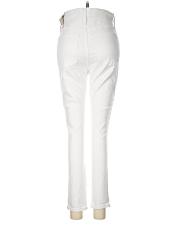 Madewell 10" High-Rise Skinny Crop Jeans in Pure White: Button-Front Edition (view 2)