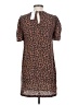 Amour Vert 100% Silk Animal Print Brown Casual Dress Size XS - photo 2