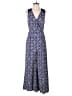 Elevenses 100% Rayon Paisley Blue Jumpsuit Size 6 - photo 1