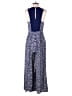 Elevenses 100% Rayon Paisley Blue Jumpsuit Size 6 - photo 2