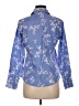 Lands' End 100% Supima Cotton Floral Blue Long Sleeve Button-Down Shirt Size 6 (petite) - photo 2