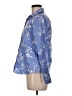 Lands' End 100% Supima Cotton Floral Blue Long Sleeve Button-Down Shirt Size 6 (petite) - photo 5