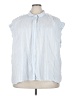 Old Navy Stripes Blue Sleeveless Button-Down Shirt Size 3X - photo 1