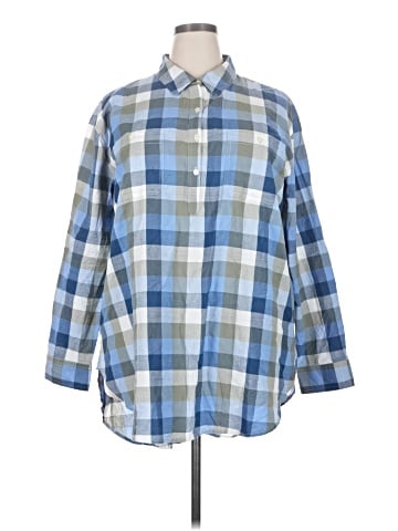 Caslon 3/4 Sleeve Button-Down Shirt (view 1)