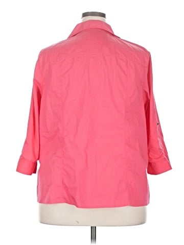 Cj Banks 3/4 Sleeve Button-Down Shirt (view 2)