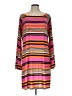 MSK 100% Spandex Stripes Pink Casual Dress Size L - photo 1