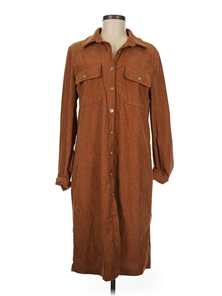 Pre-owned Chicwish Casual Dress In Brown